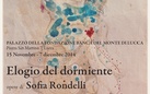 Sofia Rondelli. L’elogio del dormiente