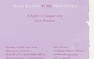 Irma Blank. Pink paintings