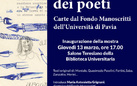 Nell'officina dei poeti. Carte dal Fondo Manoscritti dell'Università di Pavia